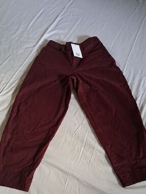 Women's Slouchy Soft Twill Pants in Deep Burgundy Size 6